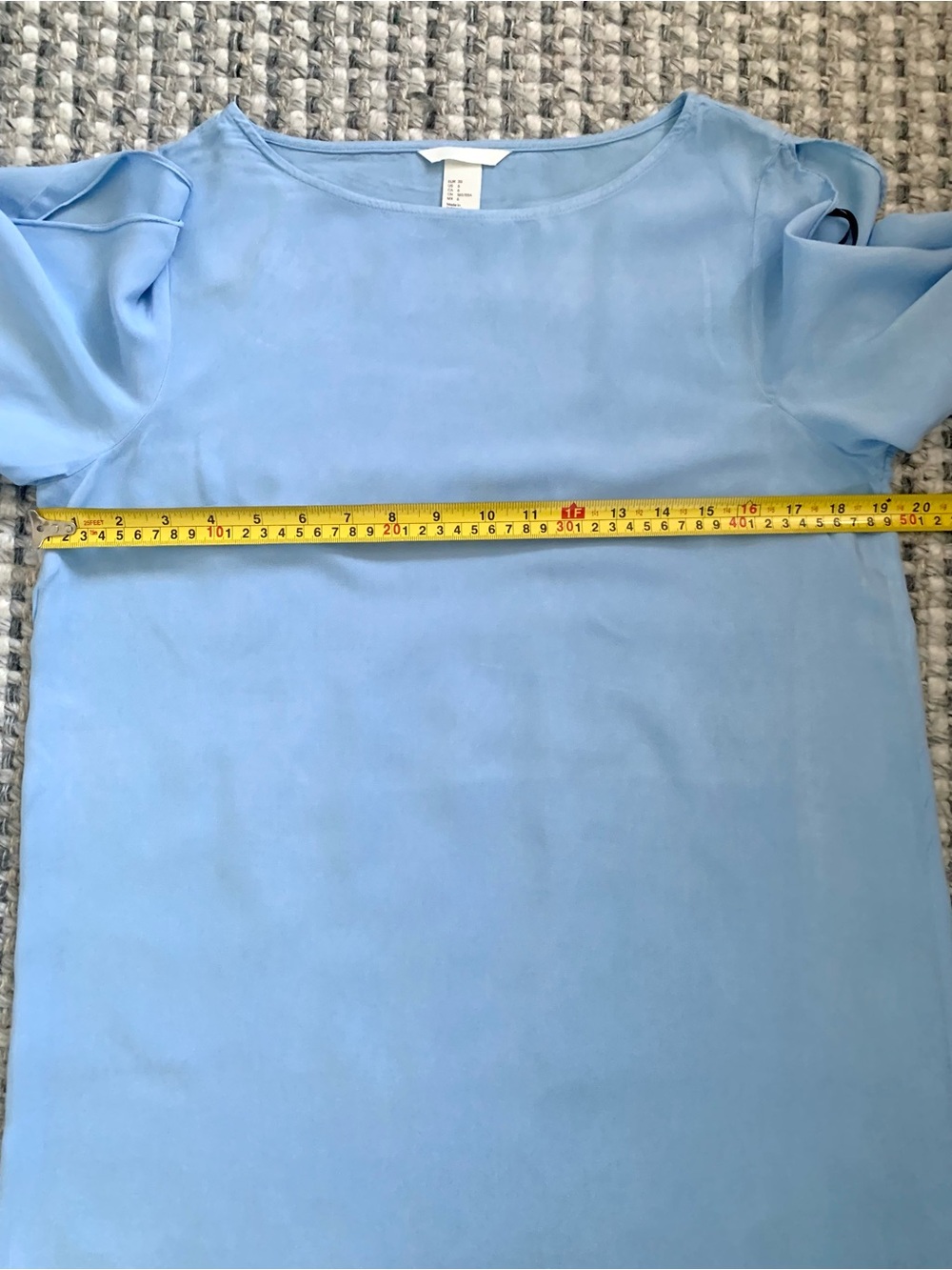 H&M Light Blue Cape Sleeve Shift Dress - Picture 8 of 8